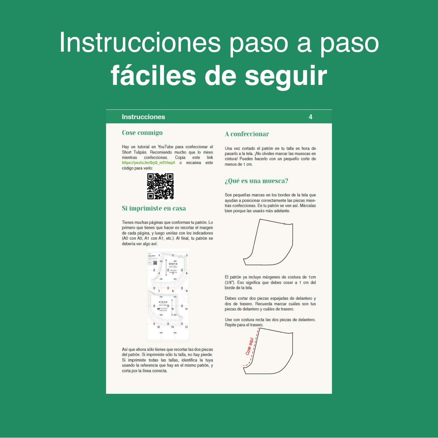 Short Tulipán - Patrón PDF
